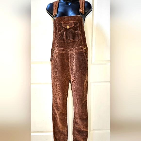 Pants - Brown Corduroy Overalls